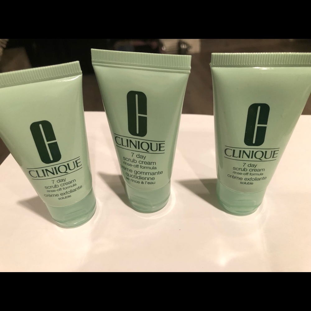 (3)Clinique 7 day scrub cream in mini travel size 1 FL/30ml